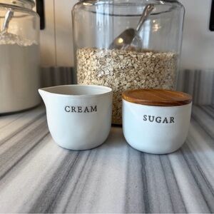 NWT Hearth and Hand Cream and Sugar Set